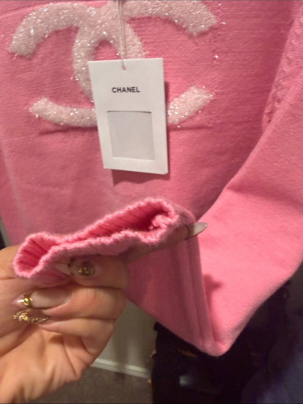 CHANEL Pink Crewneck Knit Sweater - Picture 5 of 12